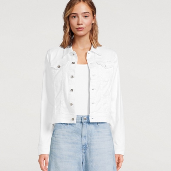 AG Adriano Goldschmied Robyn White Jean Jacket - Picture 3 of 8